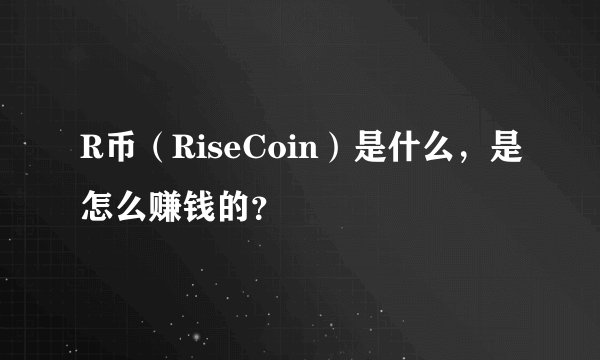 R币（RiseCoin）是什么，是怎么赚钱的？