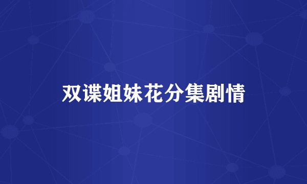 双谍姐妹花分集剧情