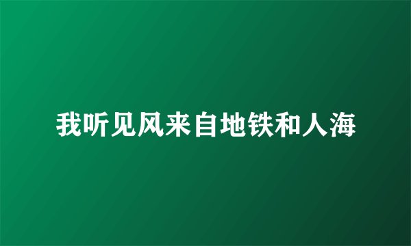 我听见风来自地铁和人海