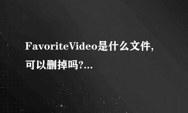 FavoriteVideo是什么文件,可以删掉吗??有没坏处??