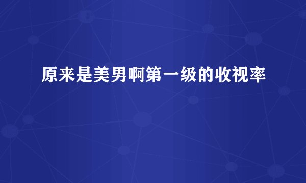 原来是美男啊第一级的收视率
