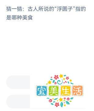猜一猜: 古人所说的“浮圆子”指的是哪种美食