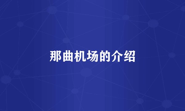那曲机场的介绍