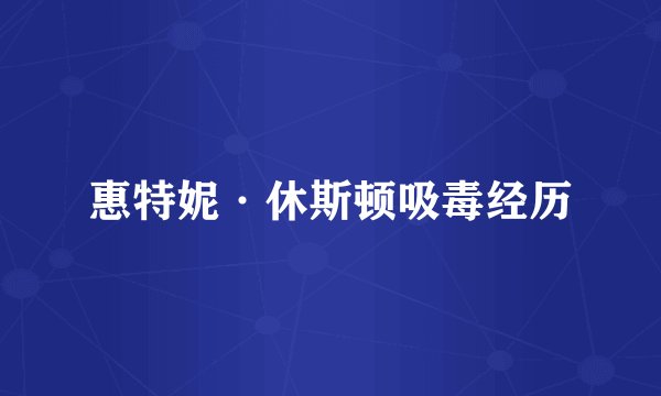 惠特妮·休斯顿吸毒经历
