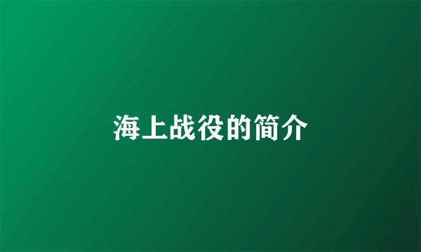 海上战役的简介