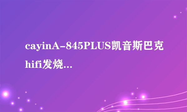 cayinA-845PLUS凯音斯巴克hifi发烧胆机电子管功放家用胆机功放机怎么样