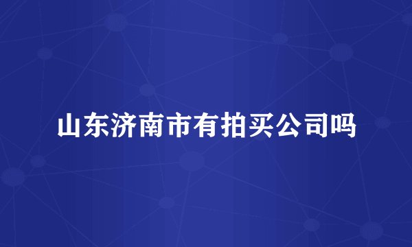山东济南市有拍买公司吗