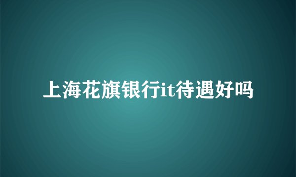 上海花旗银行it待遇好吗
