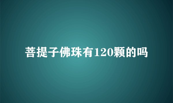 菩提子佛珠有120颗的吗