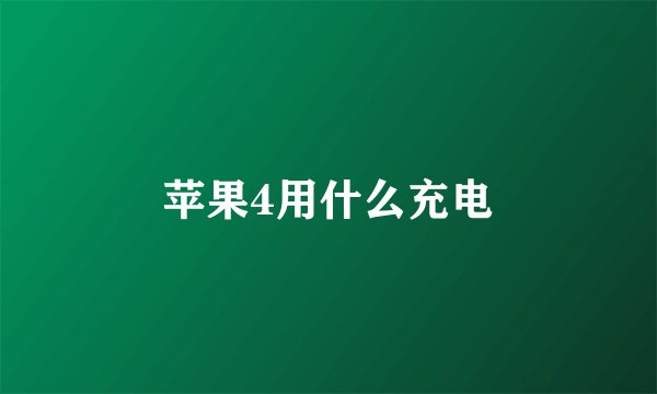 苹果4用什么充电
