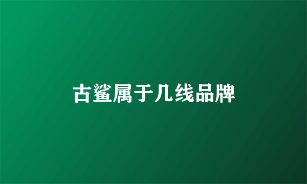 古鲨属于几线品牌