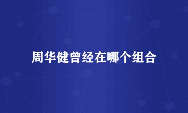 周华健曾经在哪个组合
