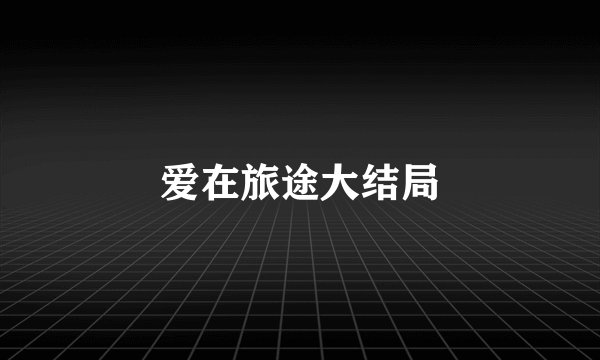 爱在旅途大结局