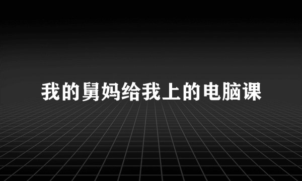 我的舅妈给我上的电脑课