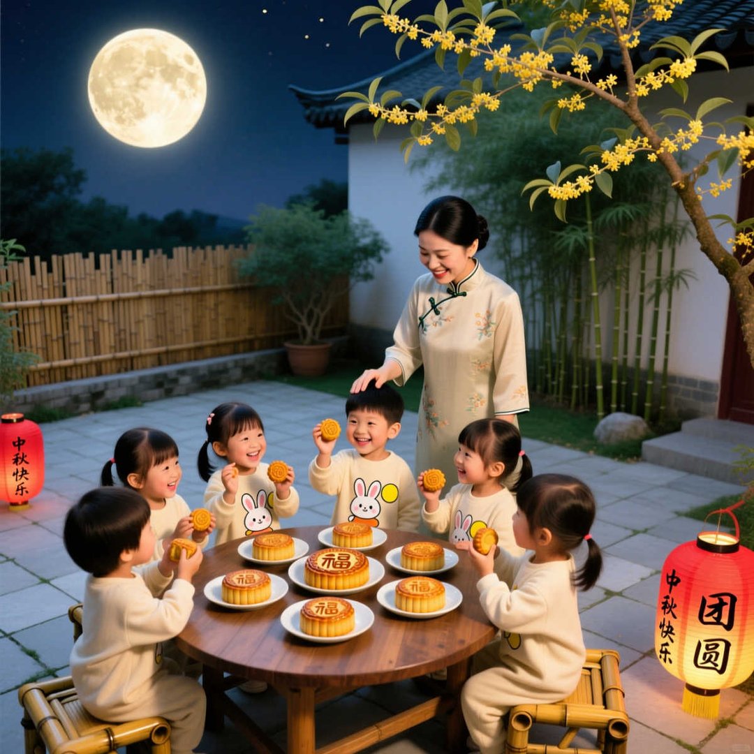 幼儿园中秋节发班级群的祝福语