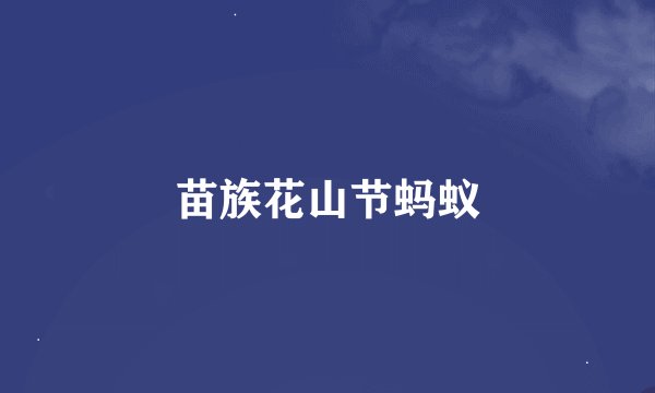 苗族花山节蚂蚁