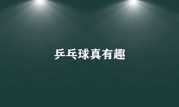 乒乓球真有趣