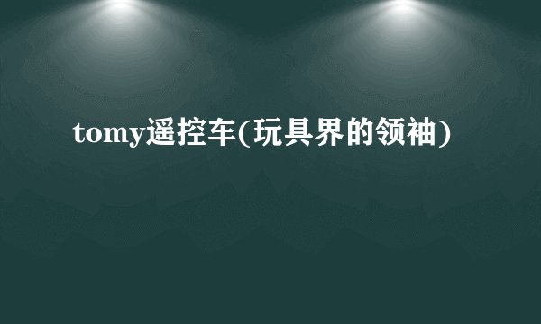 tomy遥控车(玩具界的领袖)