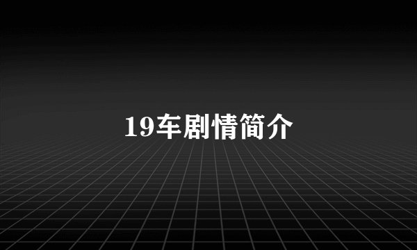 19车剧情简介