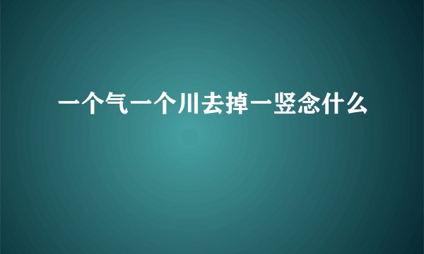 一个气一个川去掉一竖念什么