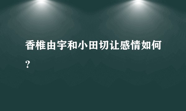 香椎由宇和小田切让感情如何？