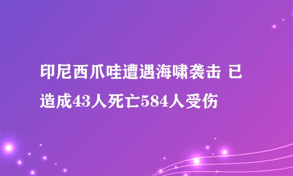 印尼西爪哇遭遇海啸袭击 已造成43人死亡584人受伤