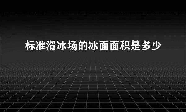 标准滑冰场的冰面面积是多少