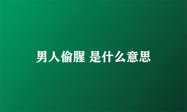 男人偷腥 是什么意思