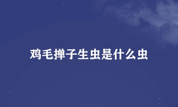 鸡毛掸子生虫是什么虫