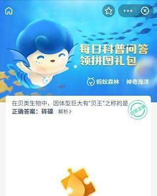 体型巨大有贝王之称的是