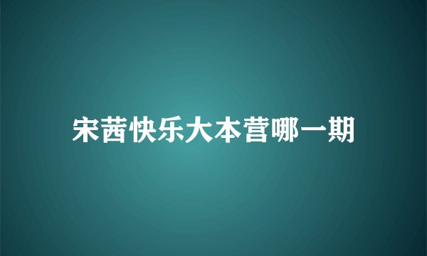 宋茜快乐大本营哪一期