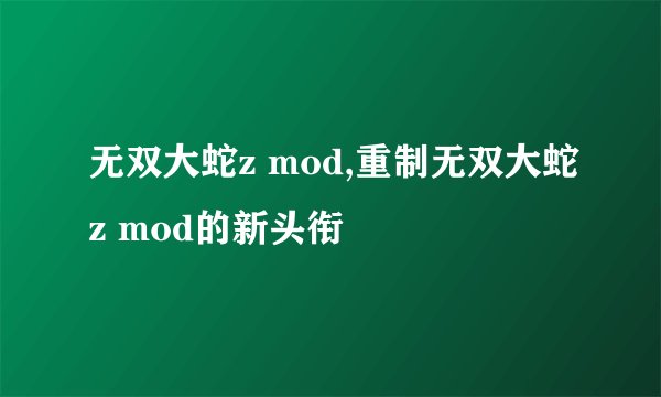 无双大蛇z mod,重制无双大蛇z mod的新头衔