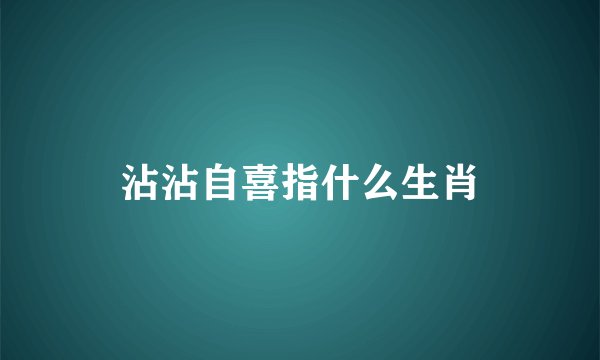 沾沾自喜指什么生肖