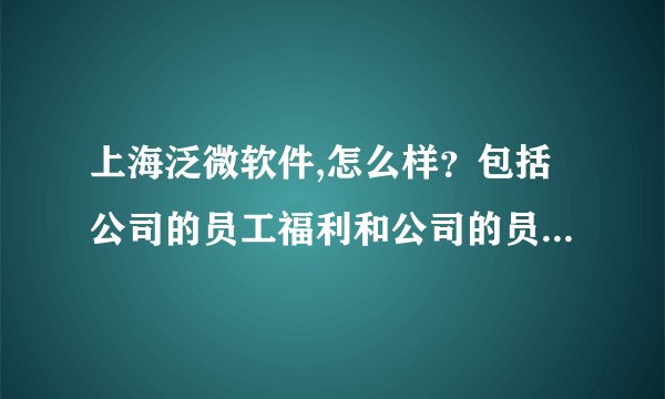 上海泛微软件,怎么样?包括公司的员工福利和公司的员工管理制度等。