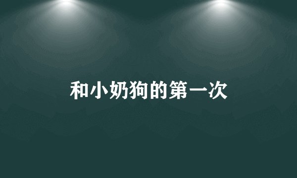 和小奶狗的第一次