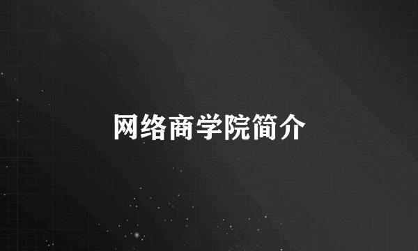 网络商学院简介