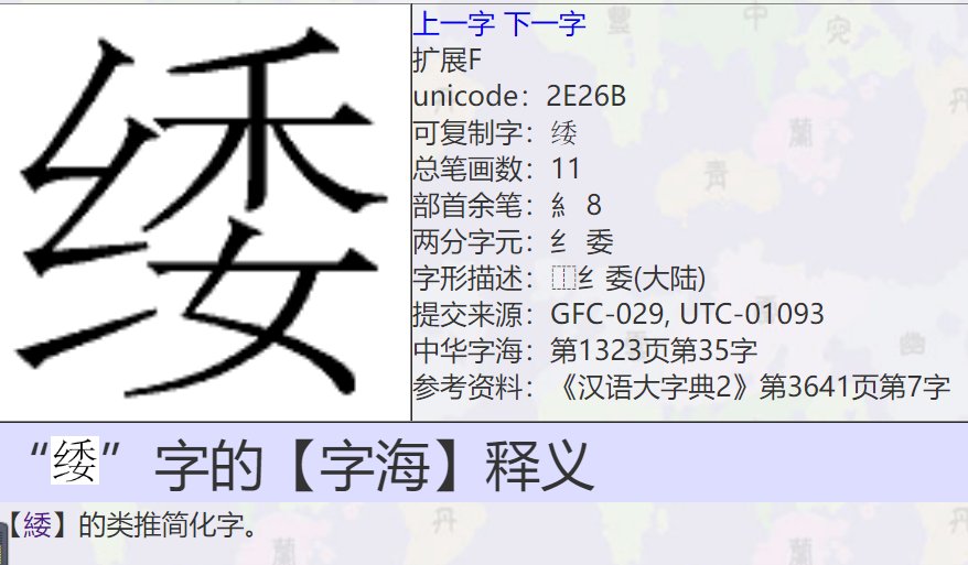 緌的规范简化字是什么？