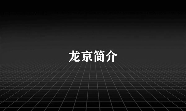 龙京简介