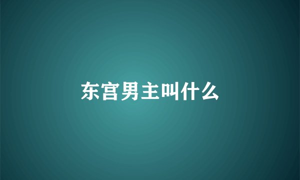 东宫男主叫什么