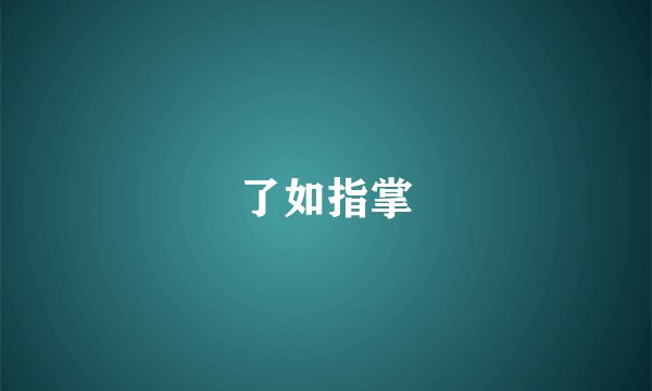 了如指掌