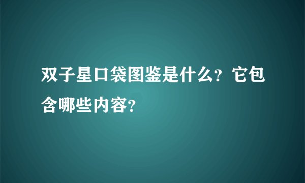 双子星口袋图鉴是什么？它包含哪些内容？