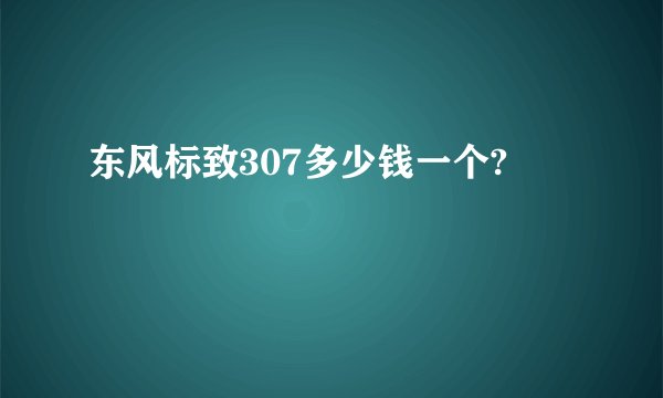 东风标致307多少钱一个?