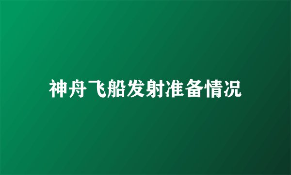 神舟飞船发射准备情况