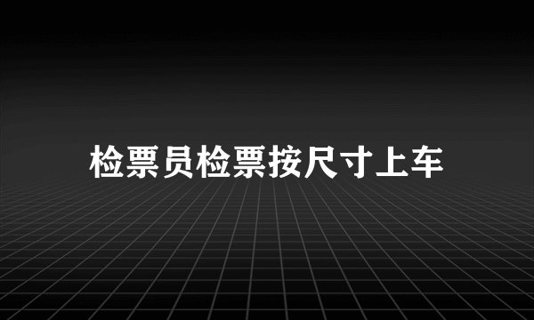 检票员检票按尺寸上车