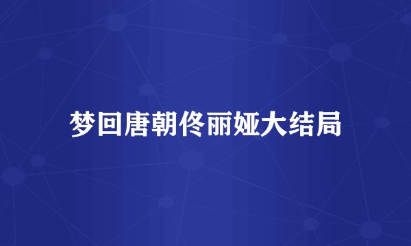 梦回唐朝佟丽娅大结局