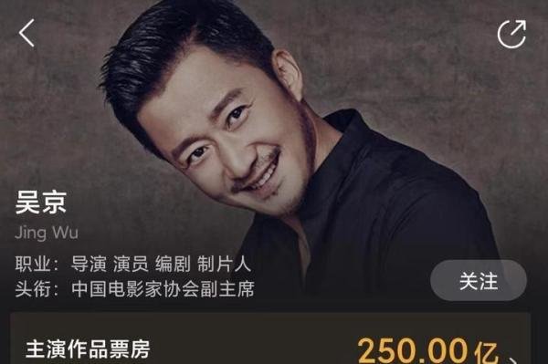 吴京主演票房破250亿！中国影史第1位，水门桥上映助他纪录暴涨