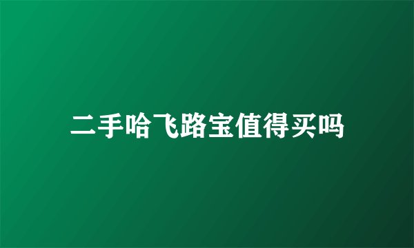 二手哈飞路宝值得买吗