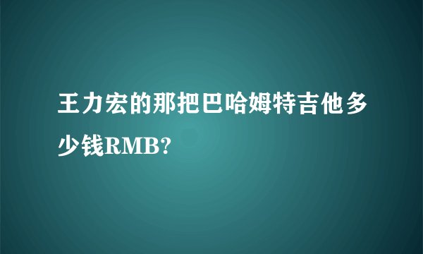 王力宏的那把巴哈姆特吉他多少钱RMB?