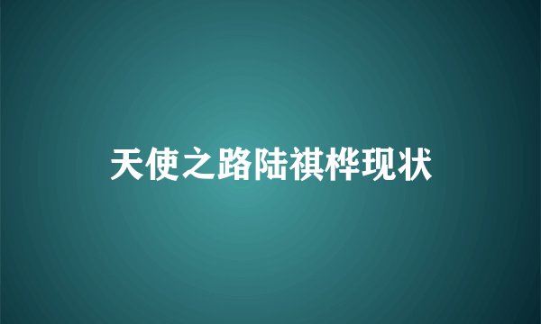 天使之路陆祺桦现状