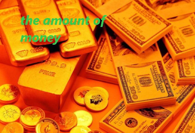 “the amounts of”和